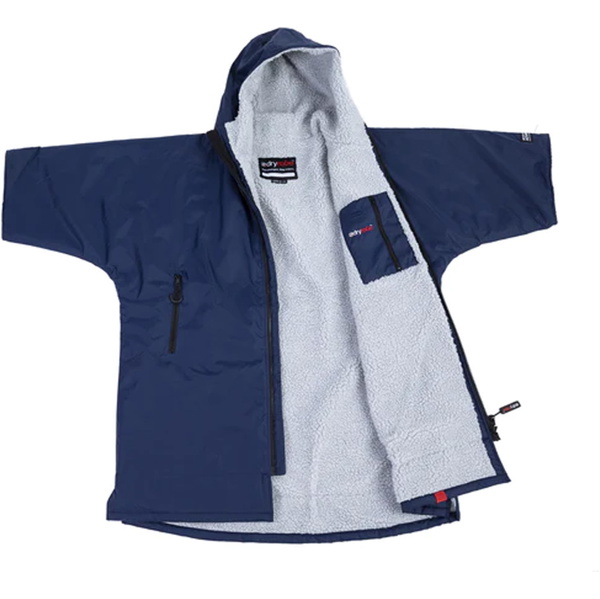 2026 Dryrobe Junior Advance Kortærmet Omklædningskåbe V3KSS  Marineblå / Grey